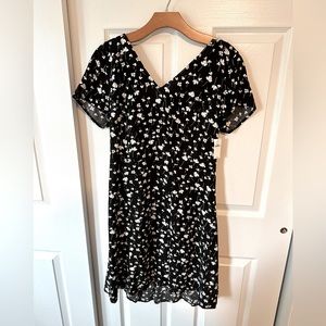 Black and White Floral Sundress - L